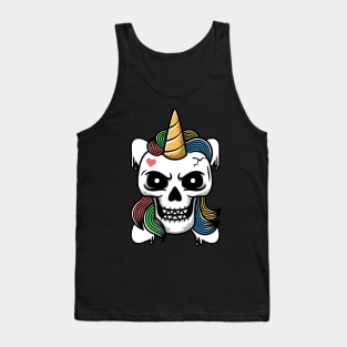 skull unicorn Tank Top